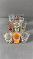 9pc 126th-134th  Kentucky Derby Glasses