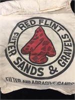 RED FLINT ADVERTISING COLLECTIBLE BAG 16 x 29