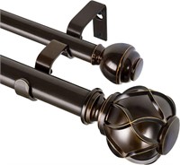 KAMANINA 1 Inch Double Curtain Rods 36 to 72''