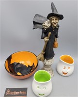 Halloween Lot Cat Bowl - Ghost Candle Holders
