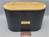 Bread Tin With Wood Lid