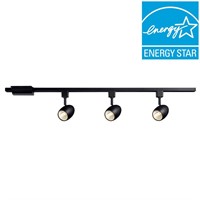 Hampton Bay 39.37 in. 3-Light Black LED Dimmable T