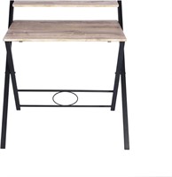 FurnitureR 31.9'' Desk 2 Tier Foldable Desk