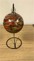 Glass Eye Studio Blown Glass Ornament with stand