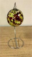 Anderson Blown Glass Red/Gold Ornament