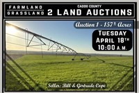 157 +/- Acres of Farmland in Caddo County, Ok.