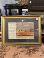 The new 1947 studebaker framed poster