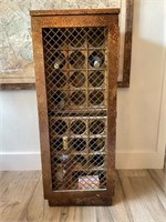 WINE CABINET AND CONTENTS.