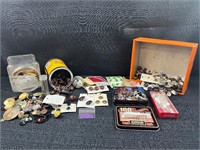 Huge Lot of Vintage Buttons and Misc. Sewing