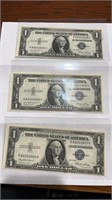 1 Dollar Silver Certificates Sequential