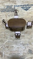 Dining Table with 4 Chairs Dollhouse