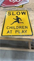 Slow children Sign