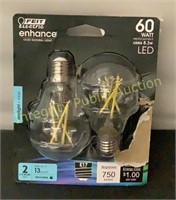 2pk Feit Electric 60W LED Light Bulbs