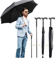 Walking Cane Umbrella 2-in-1 Windproof