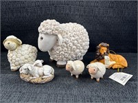 Lot of Collectible Lambs and Lion