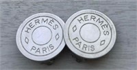 Authentic Pewter French Clip Earrings