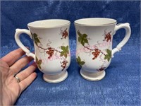 (2) Royal Victoria England tall mugs