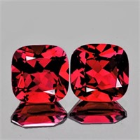 Natural Crimson Red Topaz Pair 10.00 MM {Flawless-