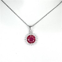 Natural  Red Ruby Pendant/Necklace