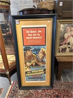 The yellow tomahawk framed poster