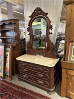 Antique Victorian, mahogany dresser