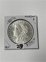 Extremely RareMS+ High Grade 1881-CC MORGAN Dollar