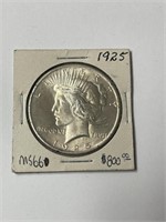 MS-66 High Grade 1925 PEACE Silver Dollar