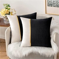 2-Pk Miulee Decorative Throw Pillow Covers