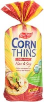 (2) Real Foods Corn Thins Organic Flax & Soy 150g
