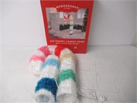 Wondershop Lit Tinsel Candy Cane With Cleat Mini