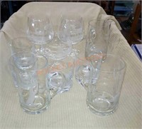 Wildlife themed etched clear glasses