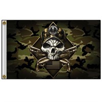 Skull Ranger with Cross Pistols Flag