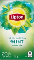 (4) Lipton Mint Green Tea for an Energizing Blend