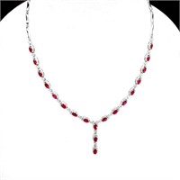 Natural Stunning Pigeon Blood Red Ruby Necklace