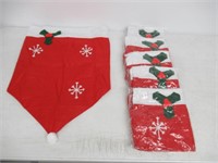6Pk Christmas "Santa Sacks" Fabric Storage Bags