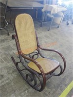 Vintage Bentwood Caned back rocking chair