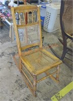 Antique canned backed/seat rocker