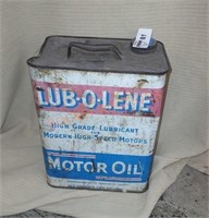 Vintage lub-o-lene motor oil can