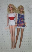 Pair of vintage Barbie dolls