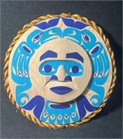 West Coast Native Moon Mask with Eagle Spirit