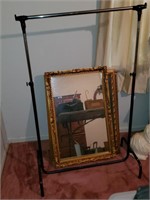 MIRROR, PICTURES & CLOTHES RACK