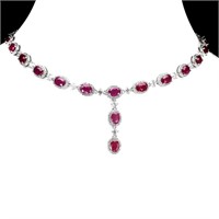 Natural Red Ruby Stunning Necklace
