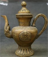 Antique Chinese/Tibetian Bronze Wine/Tea Kettle