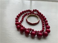 RED AND GOLD COSTUME JEWELRY LOT