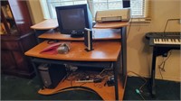 COMPUTER DESK & CONTENTS - AS IS CONDITIONS