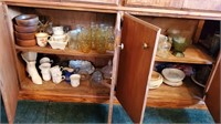 CONTENTS OF 2 SECTIONS BOTTOM LEFT SIDE OF CABINET
