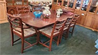 DUNCAN PHYFE DINING TABLE & 8 CHAIRS