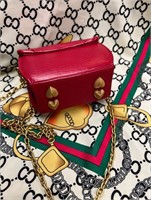 VINTAGE Vicenza Inc 1993 Red Footed Heart Mini Bag