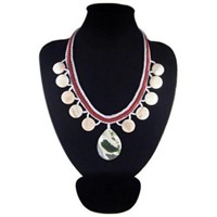 Natural Diamond Polished Stone Hand Made Necklace