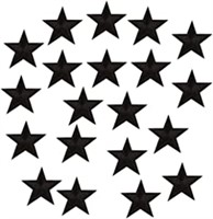 XUNHUI Black Star Embroidered Badges Iron On Pat